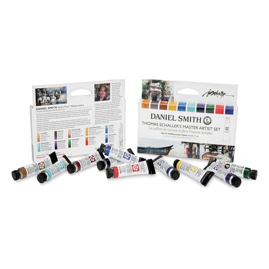 Daniel Smith; Daniel Smith Extra Fine Watercolor - Set of 10, Thomas Schaller Master Artist, 5 ml Tubes; Category:Watercolor Tube Sets; Image:1